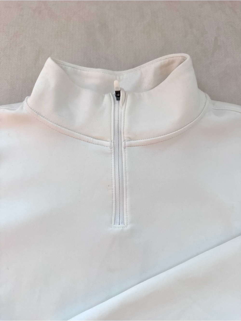 Nike Women’s White Half-Zip Mock Neck Pullover Sweater - Picture 3 of 6